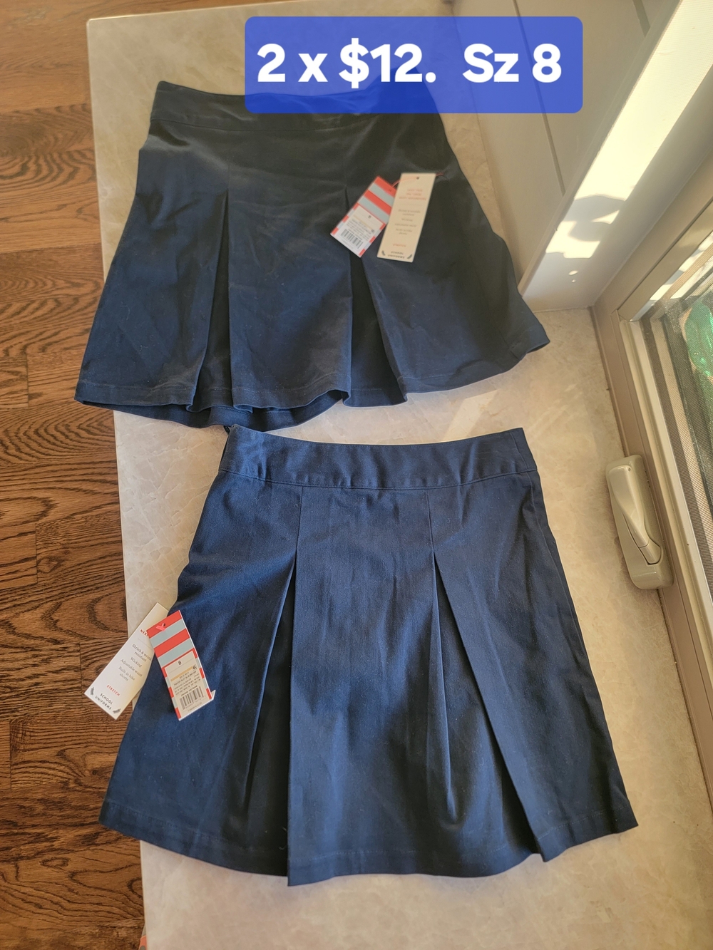 Cat & Jack Girls Uniform School pleated Skorts. Size 8